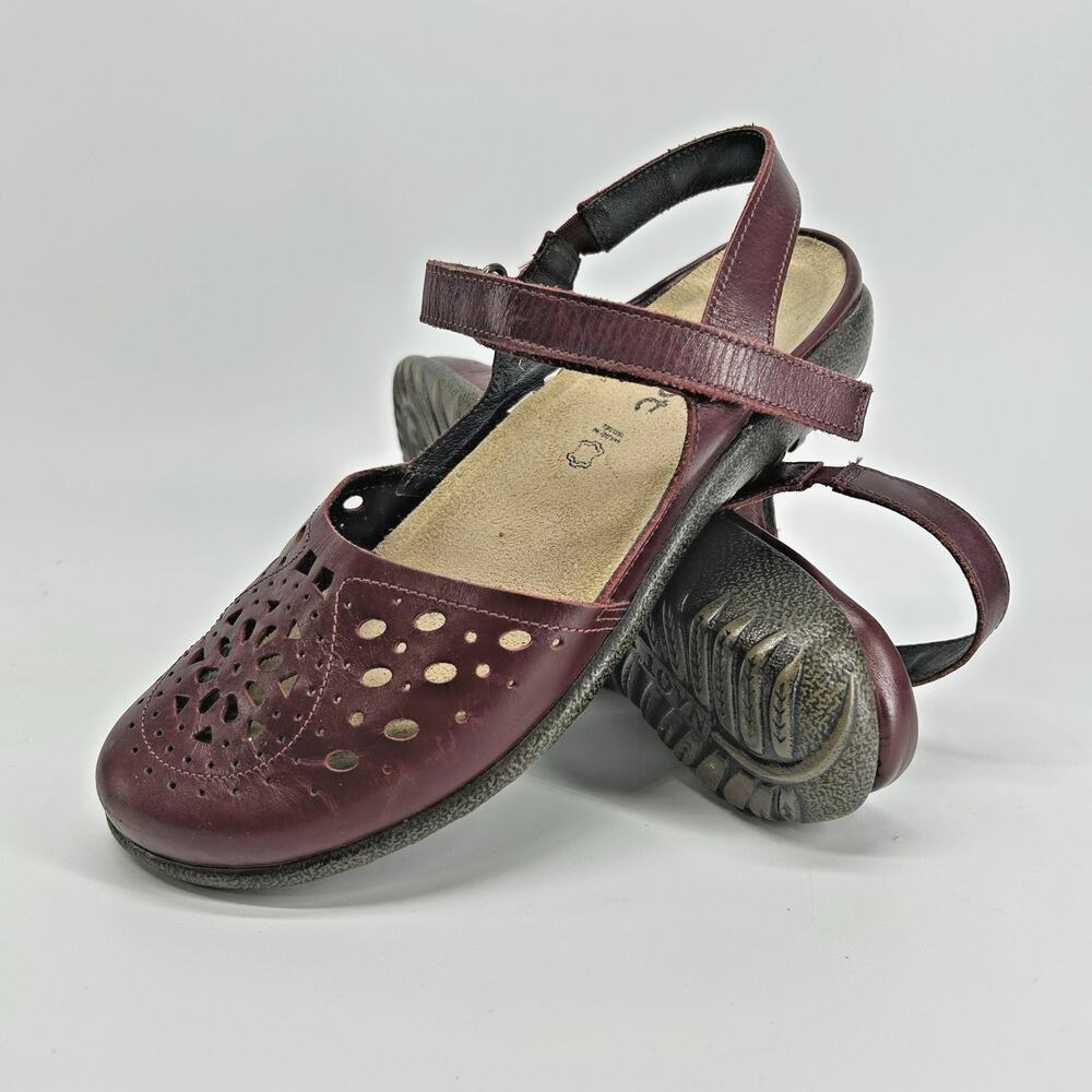 Naot Arataki 11124 Sandals Women's US 6.5 Red Leather Slingback Mary Jane Comfy